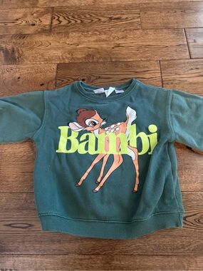 Zara x Disney Bambi Green Crewneck 2-3 Year